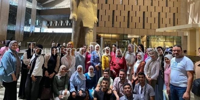 زيارة-تدريبية-لطلاب-سياحة-وفنادق جامعة-قناة-السويس-للمتحف-المصري-الكبير